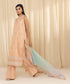 Women's Unstitched Embroidered Blended Organza Pink 3 Piece Suit